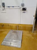 Stainless Steel Load Cell Weighing Platform, 1m x 1m, with ramp and Mettler Toledo ICS629 digital