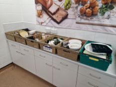 Quantity of Crockery, Glassware and Chopping Boards