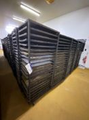 20 Stainless Steel Multi-Tier Mobile Tray Racks, each approx. 760mm x 530mm x 1780mm highPlease read