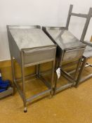 Two Stainless Steel Stands, each approx. 510mm x 600mmPlease read the following important