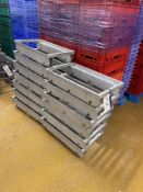 13 Six Wheeled Aluminium Dollies, each approx. 710mm x 415mmPlease read the following important