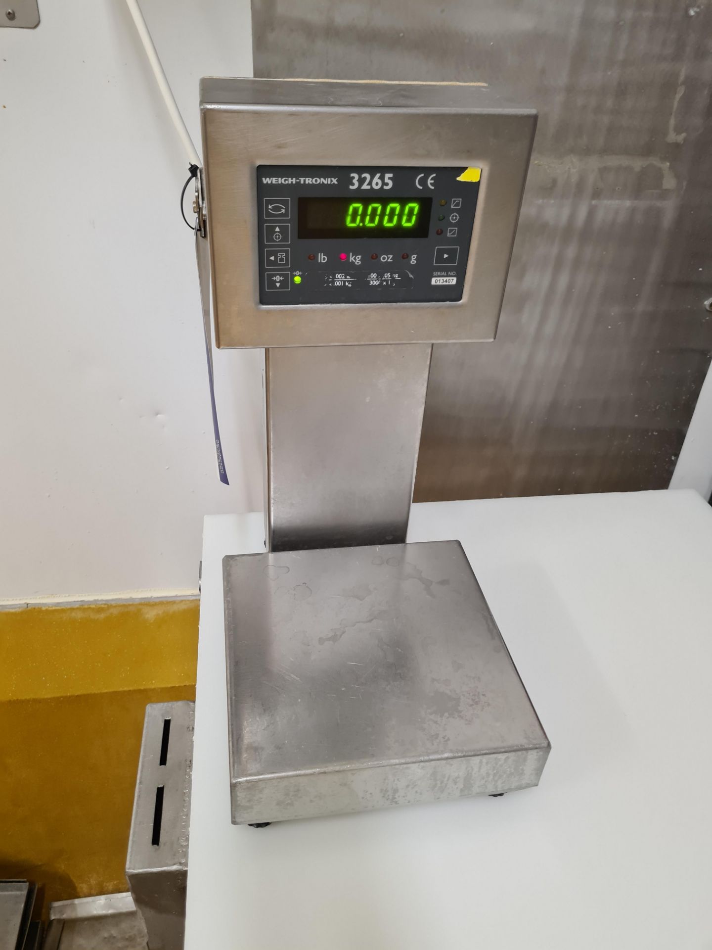 Weigh-Tronix 3265 Load Cell Scales, serial no. 013407Please read the following important - Image 2 of 2