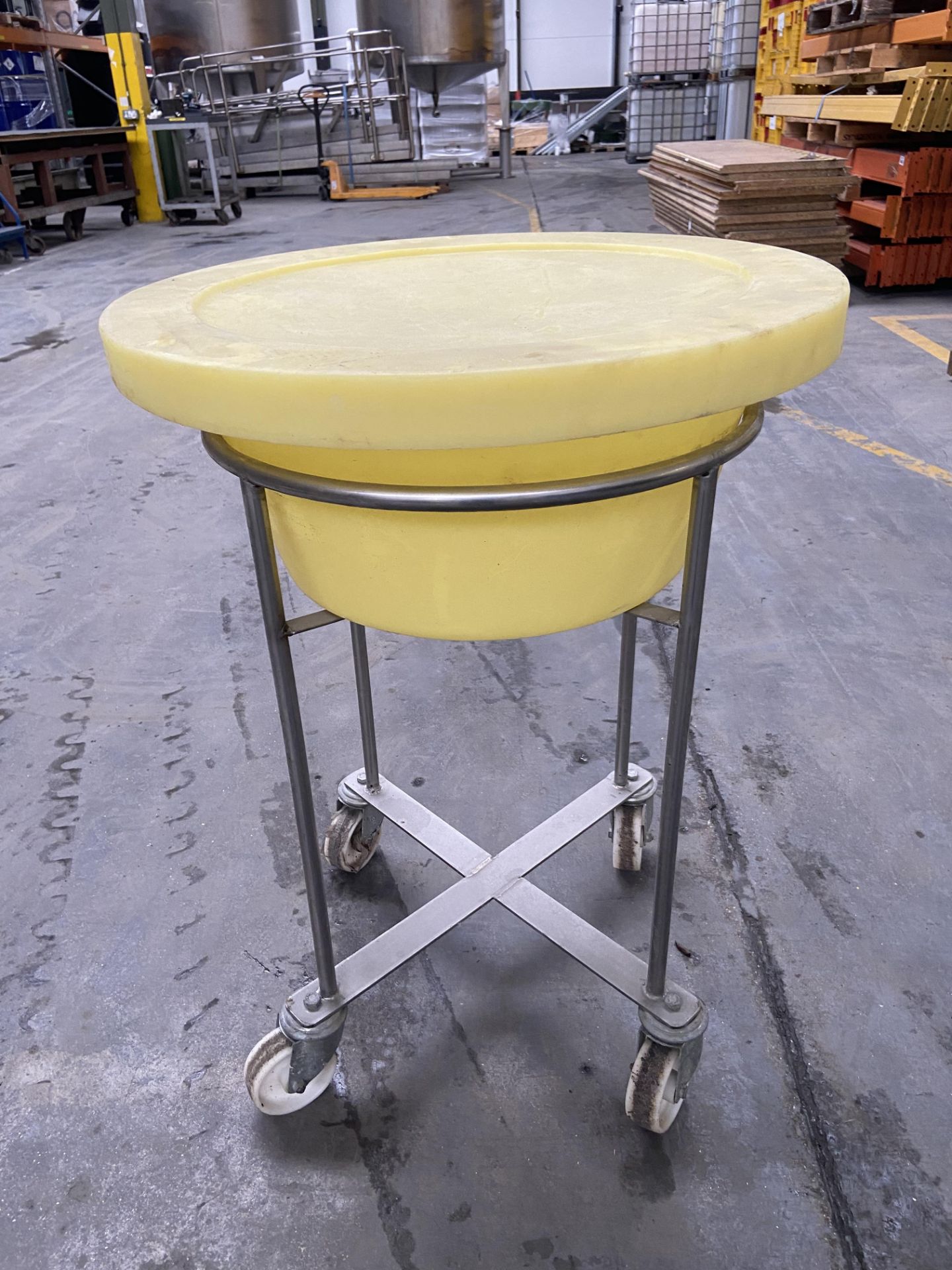 Tub Trolley, with large shallow tub and lid, appro