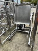 Mobile Tote Bin Tipper, with chute and cage, appro