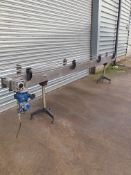4m Long x 150mm Wide Stainless Steel Conveyor, wit