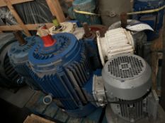 Pallet of Seven Assorted Electric Motors, lift out