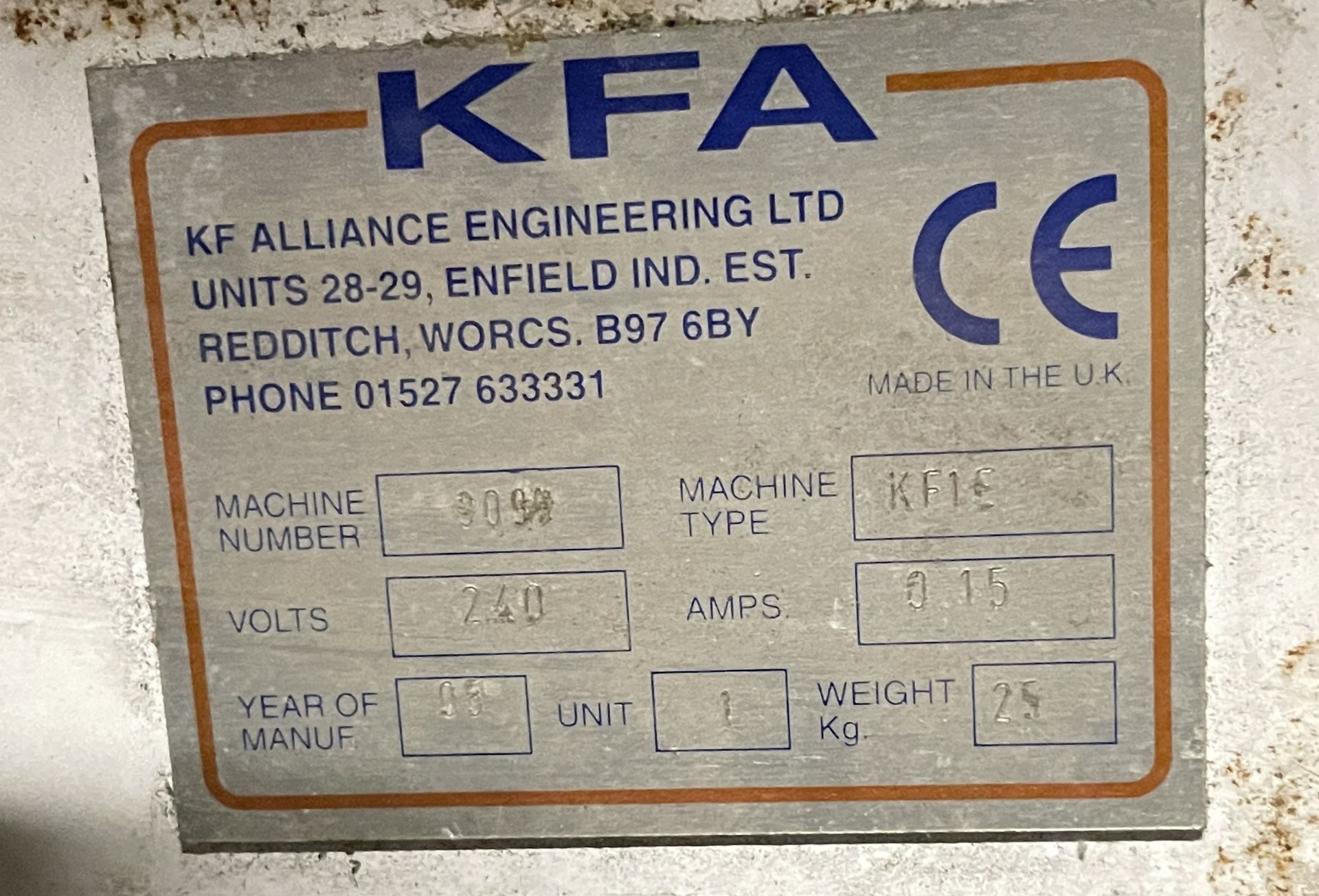 KF Alliance Stainless Steel Vibratory Feeder Tray, - Image 2 of 2