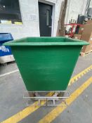 Green Mixing Tub/ Tote, with integrated trolley, a