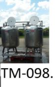 Pair of Grundy 800L Tanks, on common stainless ste