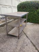 Four Assorted Tables/ Benches, loading free of cha