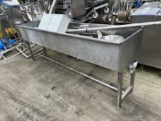 Stainless Steel Trough, with bottom drain contents
