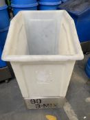 White Mixing Tub/ Tote, with integrated trolley, 5