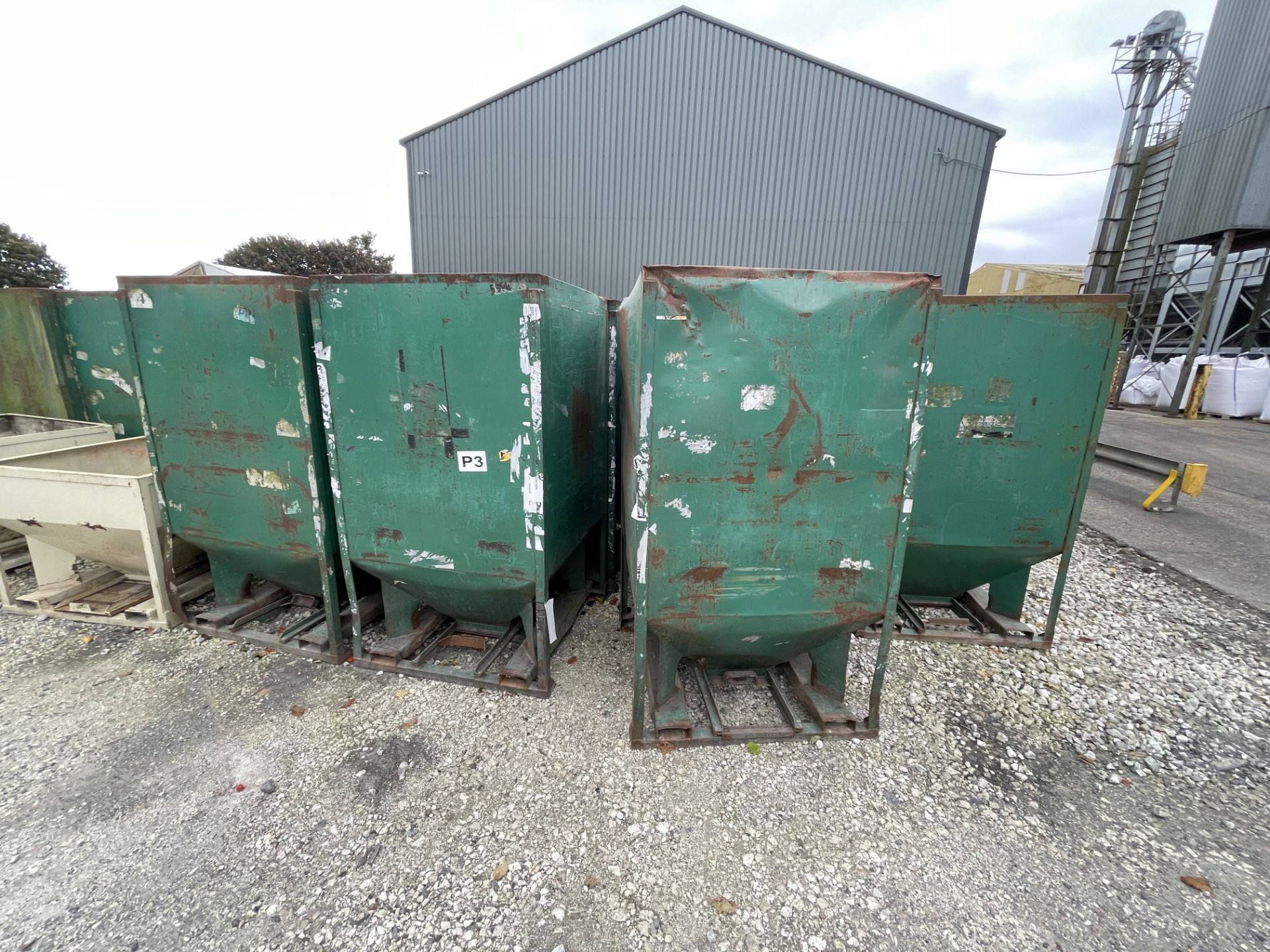 20 Hopper Bottomed Steel Tote Bins, each approx. 1