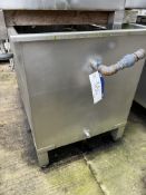 Stainless Steel Tank, with bottom drain, approx. 1