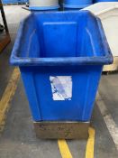 Blue Mixing Tub/ Tote, with integrated trolley, 59