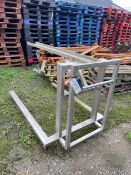Mobile Stainless Steel Frame, approx. 2m long x 1.
