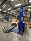 Junior Pallet Wrapper, with power roller conveyor to top 1.3m wide on rollersPlease read the