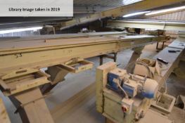 (KDM) UMT CF22 Inclined Chain & Scraper Conveyor, serial no. M6338/A-1, year of manufacture 1995,