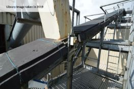 (KDM) Guttridge GALVANISED STEEL CASED PART INCLINED approx. 500mm CHAIN & SCRAPER CONVEYOR,
