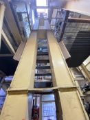 (AG-ENG) BELT & BUCKET ELEVATOR, approx. 380mm wide on leg sections, approx.. 12.5m centres high,