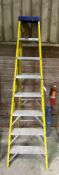 (KDM) Clow Eight Rise Folding Alloy Stepladder (located Ringstead Mill, NN14 4BX)Please read the