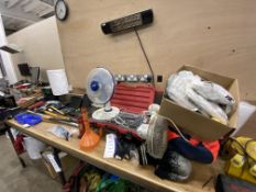 (SRL) Assorted Hand Tools, as set out on bench (located Islip Site, NN14 3JW)Please read the