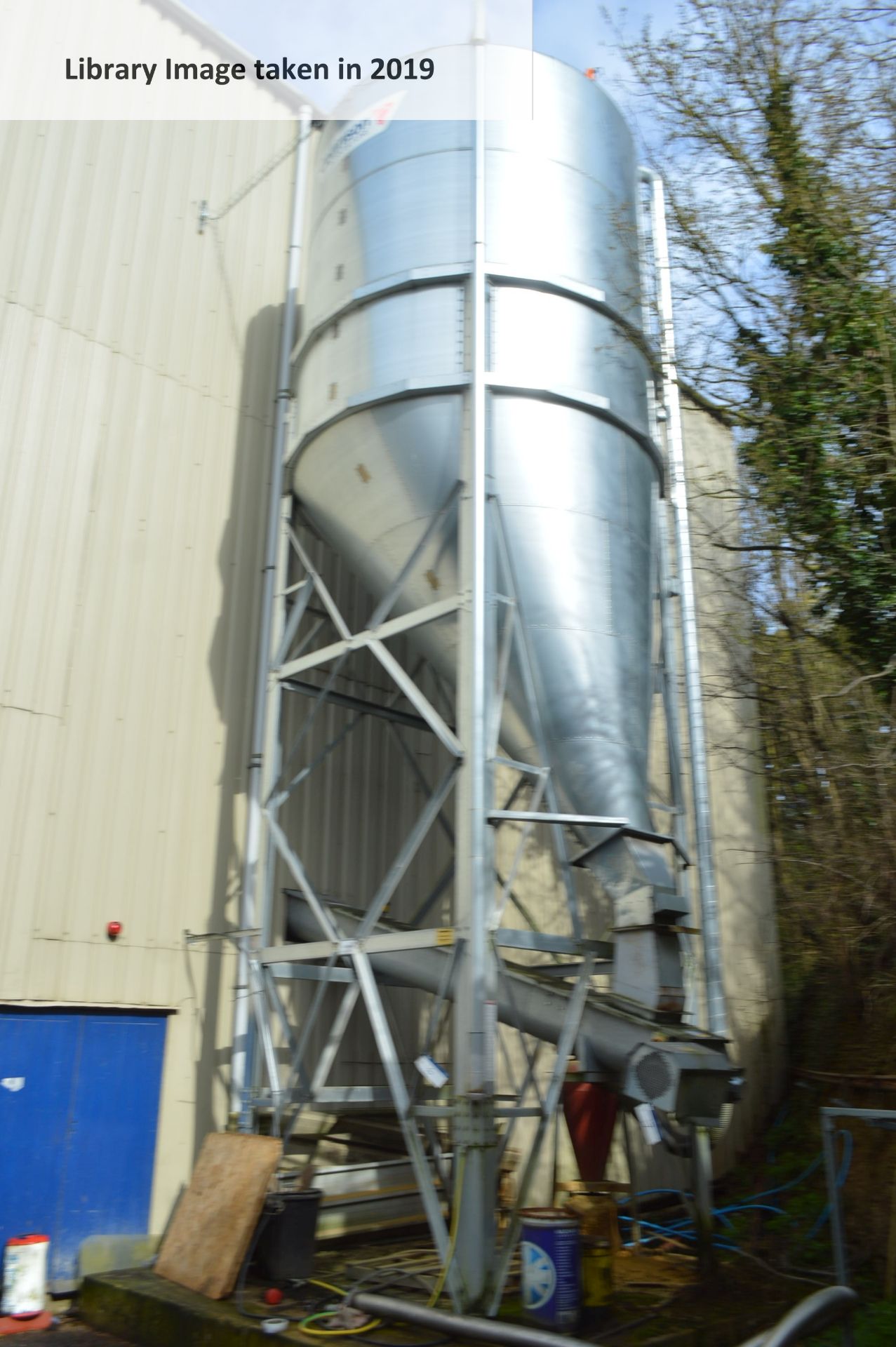 (KDM) Collinson 28 tonne (Wheat cap.) GALVANISED STEEL GRAIN STORAGE SILO, serial no. 79007, year of - Image 2 of 3