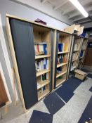 (SRL) Four Tambour Door Cabinets (contents excluded) (reserve removal until contents cleared) (