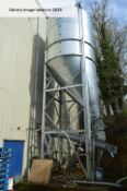 (KDM) Collinson 28 tonne (Wheat cap.) GALVANISED STEEL GRAIN STORAGE SILO, serial no. 79007, year of