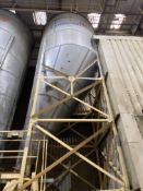 (KDM) Collinson Rivetted Galvanised Steel Grain Storage Silo, approx. 3.4m dia. x 7.5m deep overall,