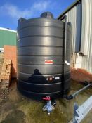 (AG-ENG) Enduramax PLASTIC EFFLUENT TANK, approx. 3.2m dia. x 3m deep, with plastic pipe and pump (