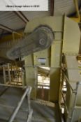 (KDM) Carier 300mm BELT & BUCKET ELEVATOR, serial no. 52435, approx. 12.5m centres high, with