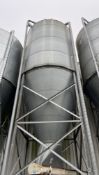 (AG-ENG) Collinson RIVETED GALVANISED STEEL STORAGE SILO, approx. 3m dia., approx. 7m deep, with