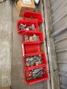 (SRL) Assorted Galvanised Steel Brackets, as set out in plastic stacking bins (located Islip Site,
