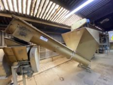 (AG-ENG) Approx. 300mm dia. Inclined Screw Conveyor, approx. 3.5m long, with geared electric