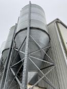 (AG-ENG) Collinson RIVETED GALVANISED STEEL STORAGE SILO, approx. 3m dia., approx. 7m deep, with