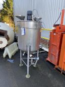 (KDM) Stainless Steel Anti Foam Tank, approx. 750mm dia. x 850mm deep, with agitator (located