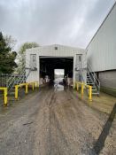 (AG-ENG) STEEL PORTAL FRAMED DRIVE THROUGH VEHICLE WASHING BUILDING, approx. 18.5m x 7.7m x 5m eaves