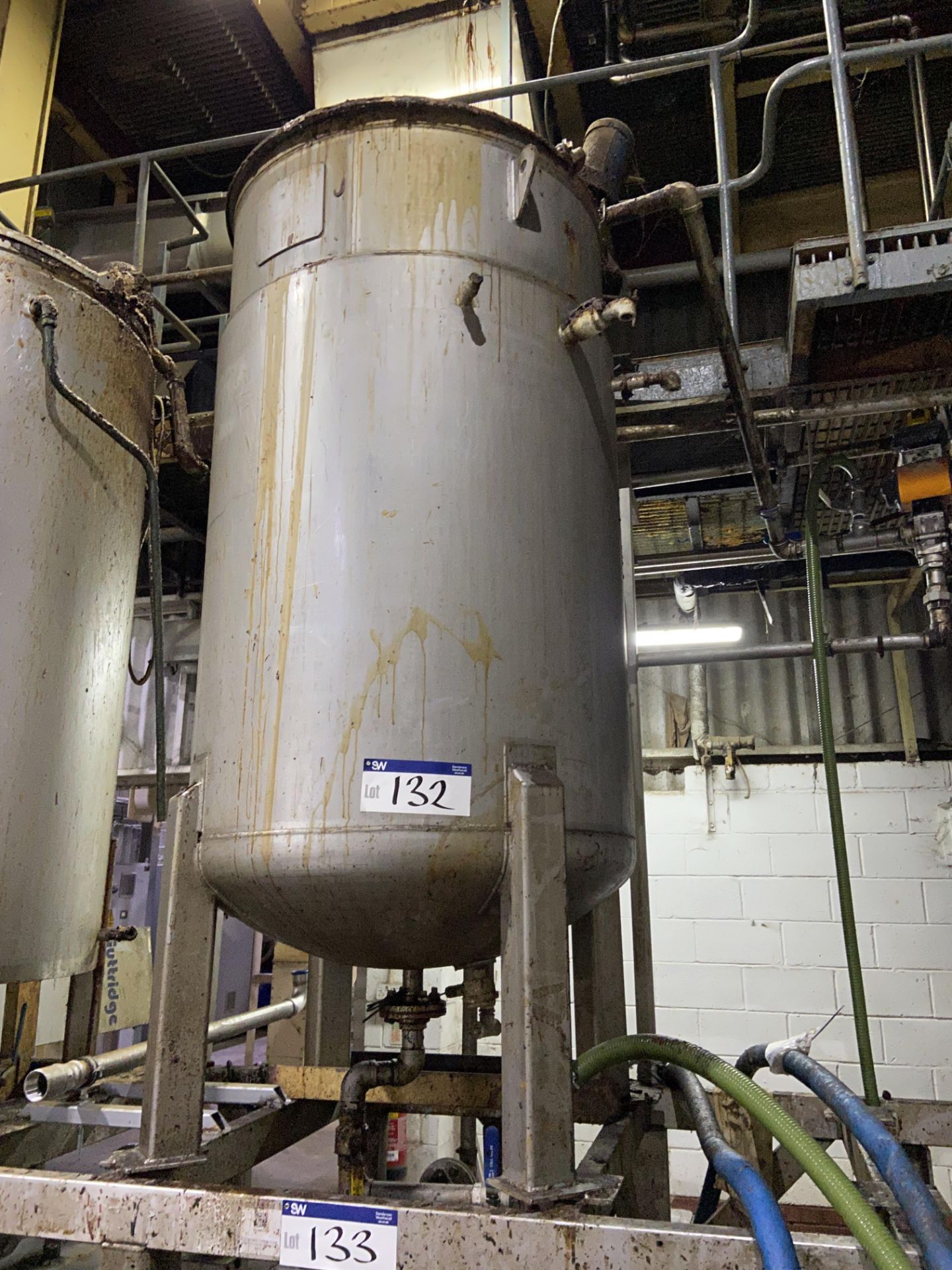 (AG-ENG) Stainless Steel Fats/ Additive Tank, approx. 1m x approx. 1.7m deep (located Islip Site,