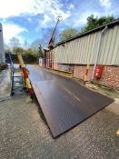 (KDM) 50,000kg cap. OVER SURFACE LOADCELL WEIGHBRIDGE, approx. 15m x 2.95m, with four loadcells,