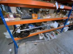 (SRL) Contents of Two Shelves of Rack & Floor, including couplings, belts and equipment (racking