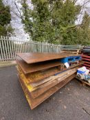 (SRL) APPROX. 10 STEEL ROAD PLATES, approx. 3m x 1.5m x approx. 15m thick (located Islip Site,