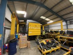 Harold Potter 4000kg Twin Girder Overhead Travelling Crane, serial no. HP38023, with steel supports,