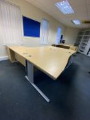 Three Desks, with two multi-drawer pedestalsPlease read the following important notes:- ***