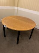 Circular Meeting Table, 1.5m dia., with matching double sliding door bookcasePlease read the