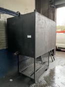Welded Steel Diesel Tank, approx. 1.85m x 1.25m x 1.2m high, with contents of red dieselPlease