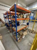 Three Single Bay Four Tier Racks, each rack approx