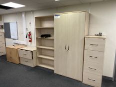 Double Door Cabinet, with matching bookcase, two m