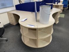 Three Section Modular Desk, with two chairs