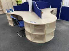 Three Section Modular Desk, with two chairs